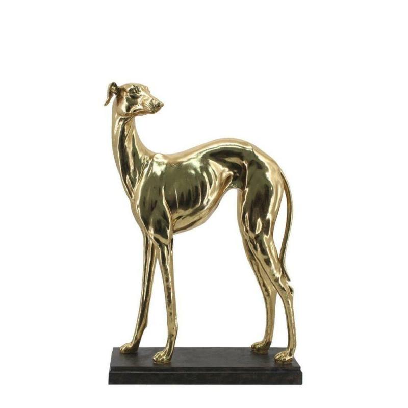 Dekorativ Hundefigur i Sort og Guld - Glamour Design