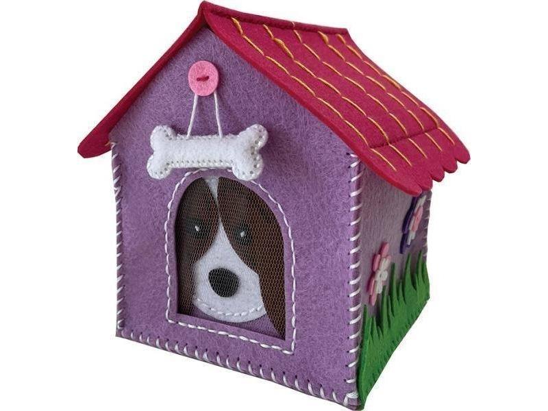 Filtstrik Filt Hund Lilla Æske - Stnux  - 5901583297502