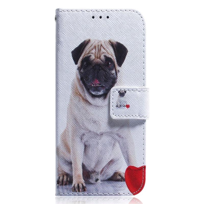 Nokia C22 æder Flip Coverpung & Print Hund - Incover