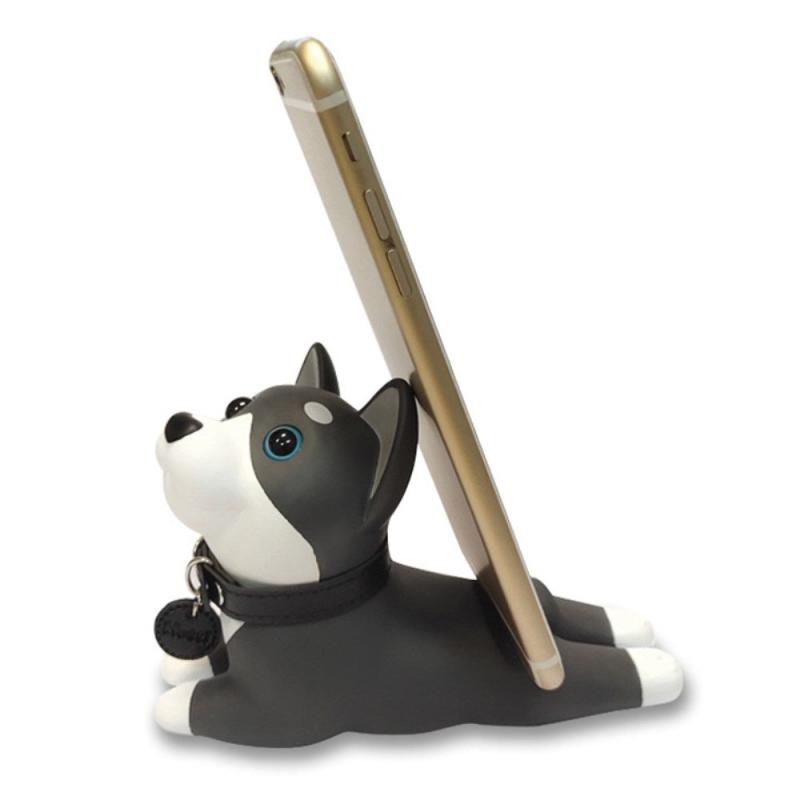Mobilholder til Bord - Hund i Sort Design