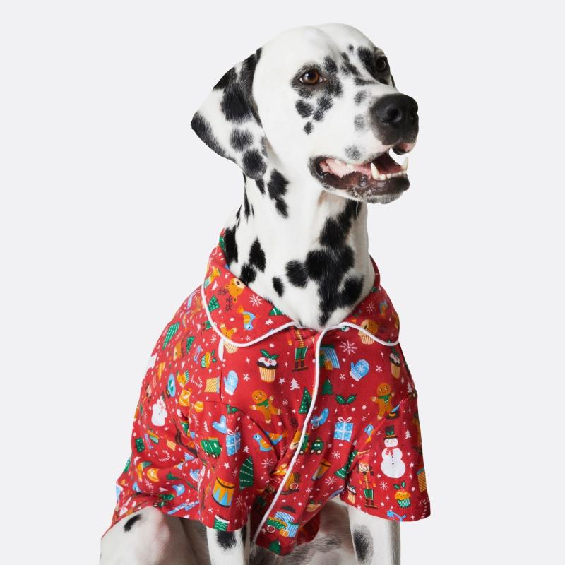 Juledrø Rød Julepyjamas Til Hunde - Sillysanta  - 7073008983180