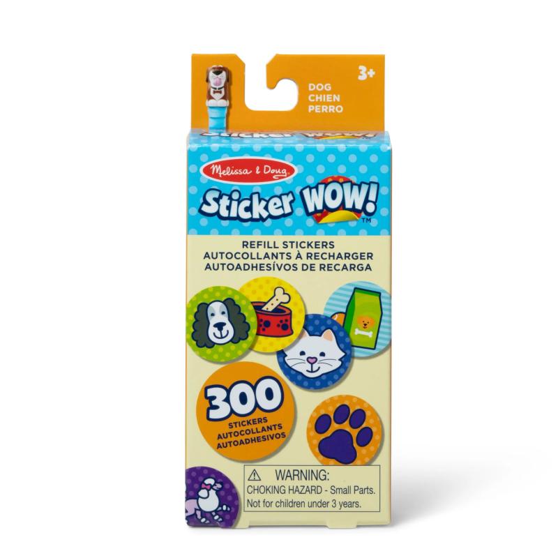 Refill Hund, Sticker Wow, 300 Klistermærker, Melissa & Doug -   - 0000772502054