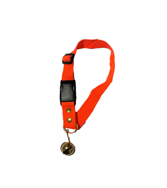 Hundehalsbånd Klokke Orange -