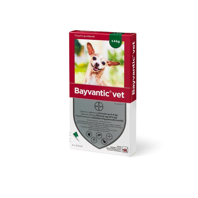 Bayvantic Vet. Hund Under 4 4x0,4ml - Bayvantic  - 7046260445192