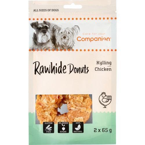Kyllingekød Donuts af Råhud til Hunde - 130g Treats
