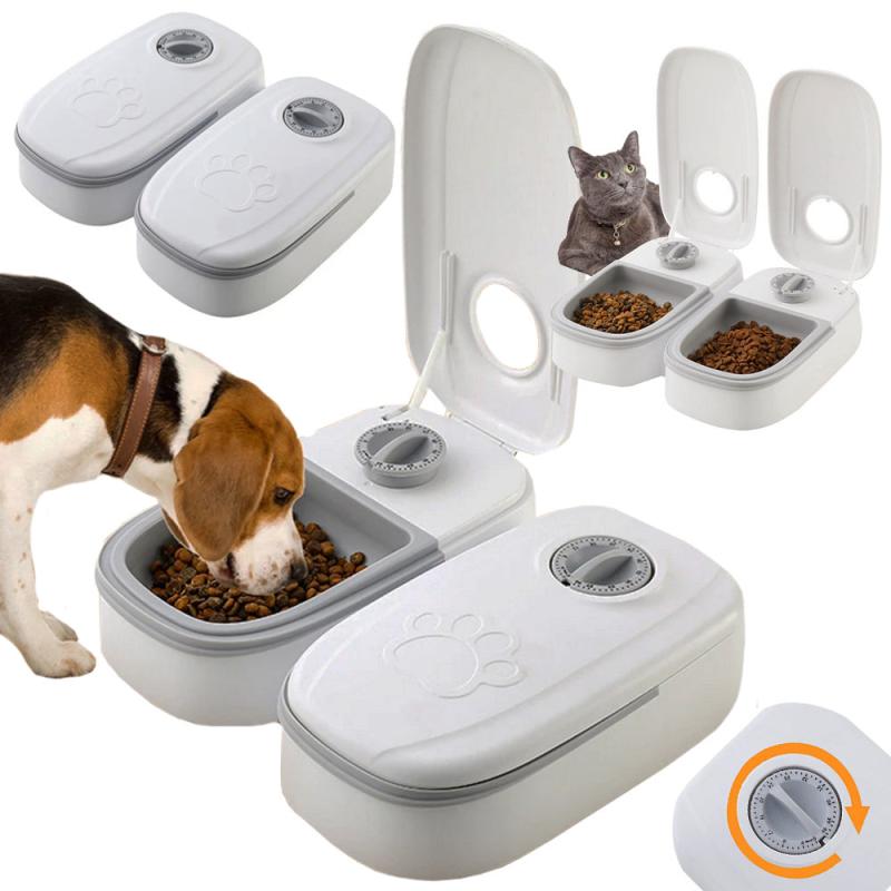 Lyserød Automatisk Foderdispenser til Hund og Kat - Smart Løsning