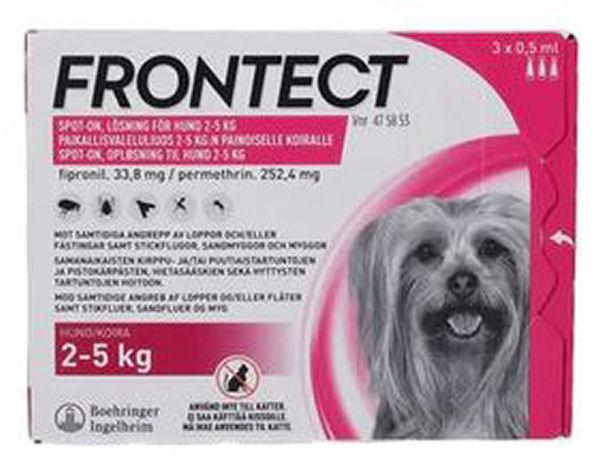 Frontect Spot Opløsning til Hund – Beskyt mod Lopper & Flåter