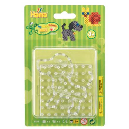 Hama Maxi Perlepladesæt med Hund - 2 stk Transparent