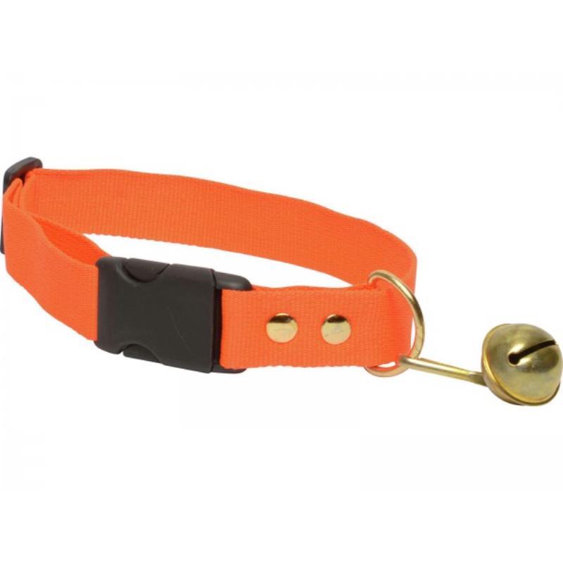 Orange Hundehalsbånd med Klokke - Perfekt til Din Hund