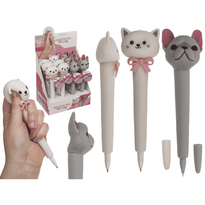 Squeeze Pen Hund Kat19 2 Assorterede Designs -   - 4029811480593