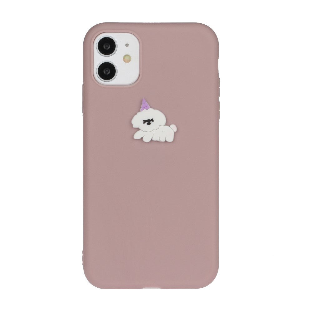 Eiderwood Iphone Silikone Cover Dekorativ Figur Lyserød Hund - Eiderwood