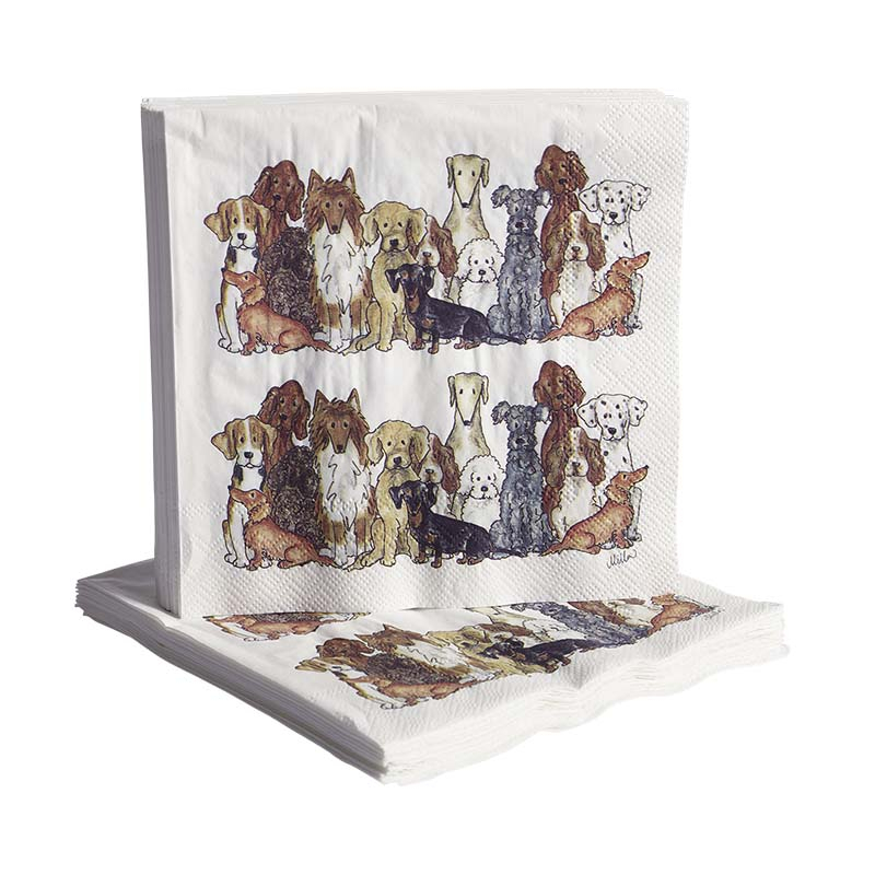 Naasgransgården Papirservieter Hund 20stk 33x33cm -   - 7340024019989