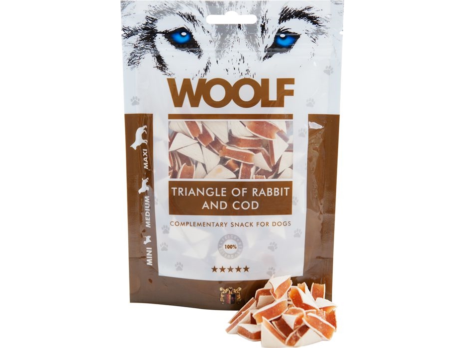 Brit Woolf 100g Rabbit Triangle Cod - Woolf  - 8594178550594