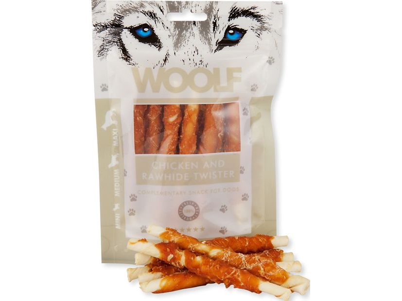 Woolf Woolf 100g Chicken Rawhide Twister - Woolf  - 8594178550457