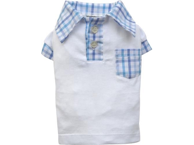 Poloshirt Med Stjernelomme Rød 30cm 43cm - Doggydolly  - 8859122754740