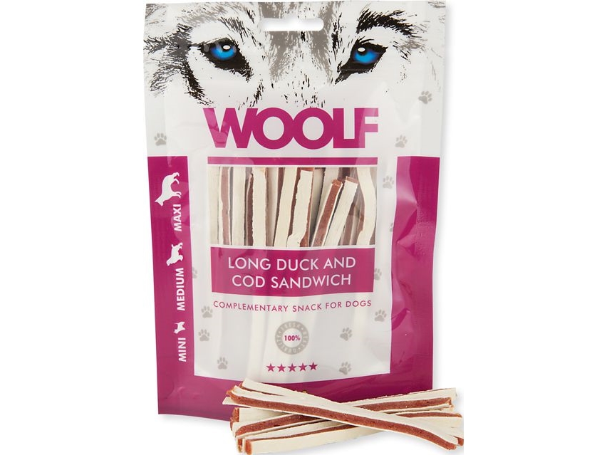 Woolf Woolf 100g Long Duck Cod Sandwich - Woolf  - 8594178550372