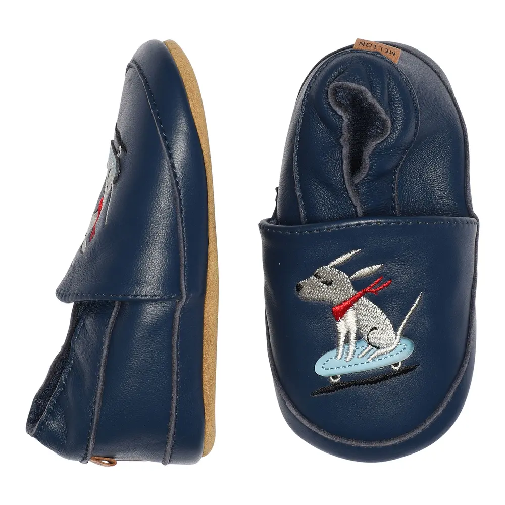 Hjemmesko Skater Hund Læder Navy Academy - Melton  - 5712644097678