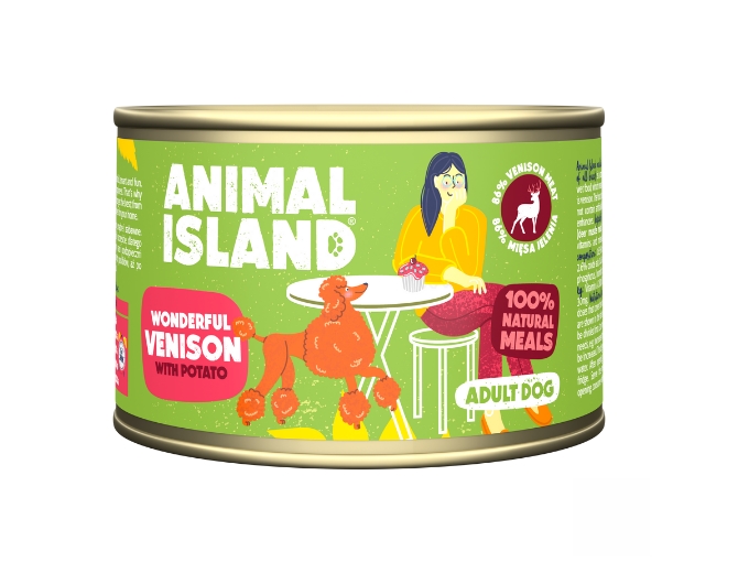 Animal Island Hjort Med Kartofler Vådfoder Til Hunde 410 - Animal Island  - 5904358590501