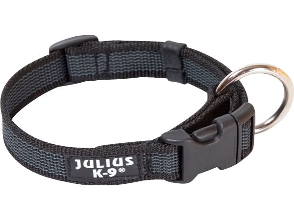 Julius & Halsbånd Sort Grå 25mm - Julius K9  - 5999053660284