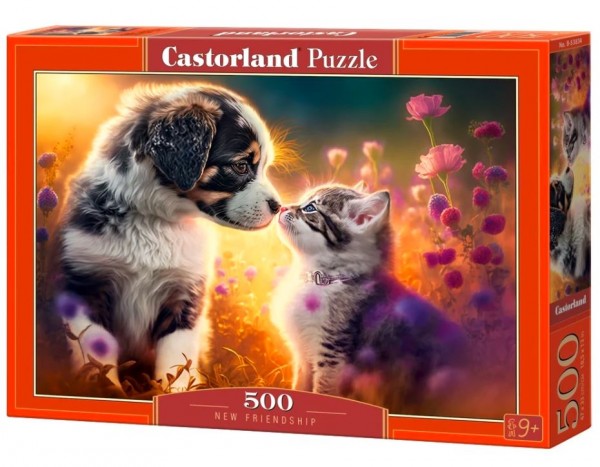 Castorland Puzzle 500 Brikker Hund Kat Ven - Castorland  - 5904438053834