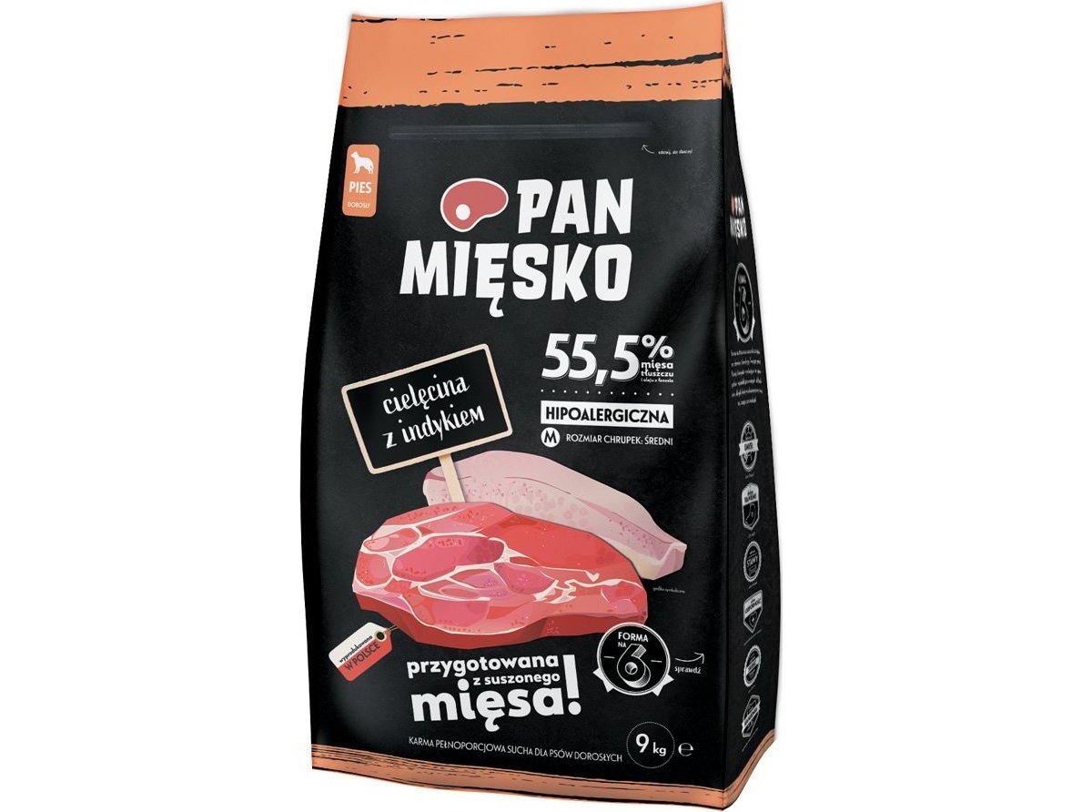 Pan Meat Kalv Med Kalkunchips 9kg - Pan Miesko  - 5905342292333