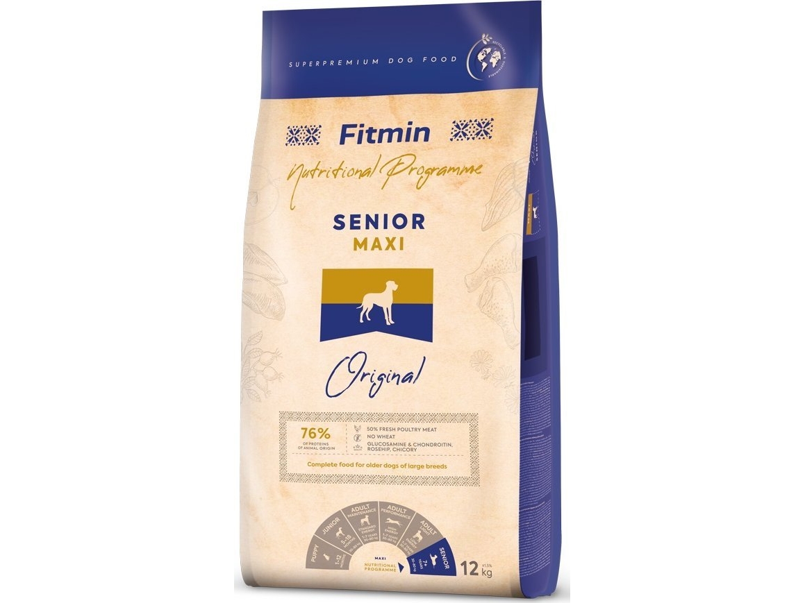 Fitmin Dog Maxi Senior Tørfoder Til Hunde - Fitmin  - 8595237035403