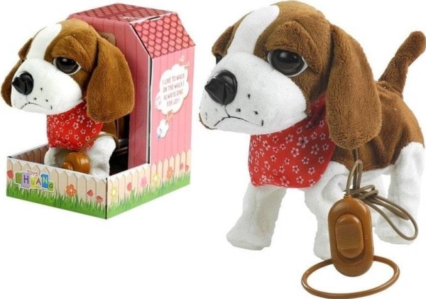 Hvid Lean Toys Interaktiv Hund Brun Snor Æske - Leantoys  - 5902808159711
