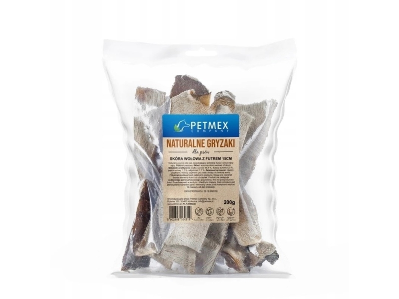 Petmex Beefhide With Fur Godbid Til Hund 200g - Petmex  - 5902808165378