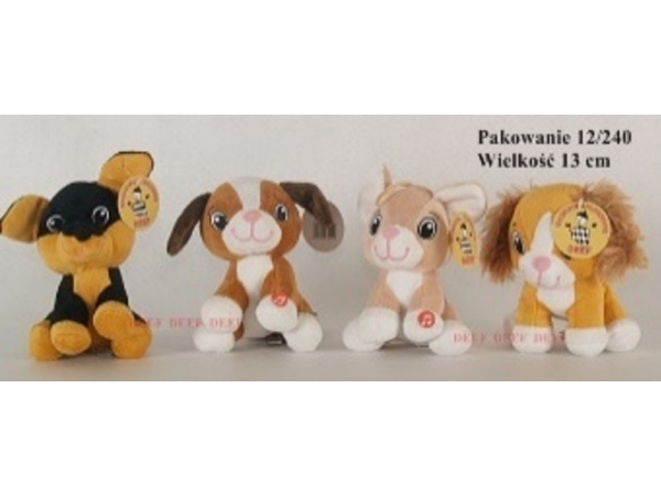 Deef Plys Hund Med Stemme 13cm Siddende Smilende Deef - Deef  - 5901500238151