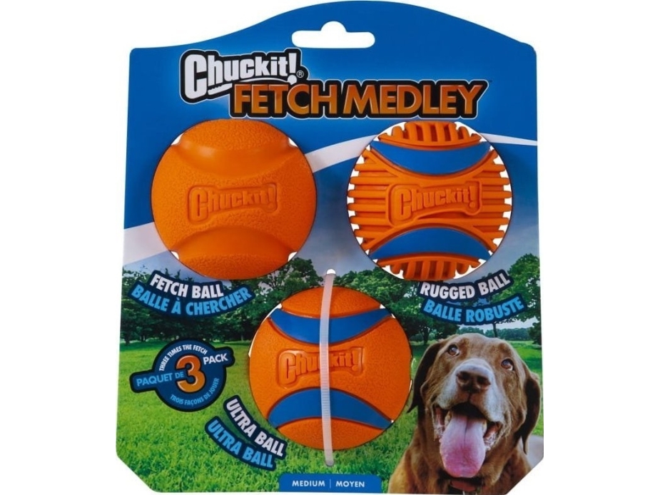 Chuckit Fetch Medley Bolde Stk - Chuckit  - 029695470899