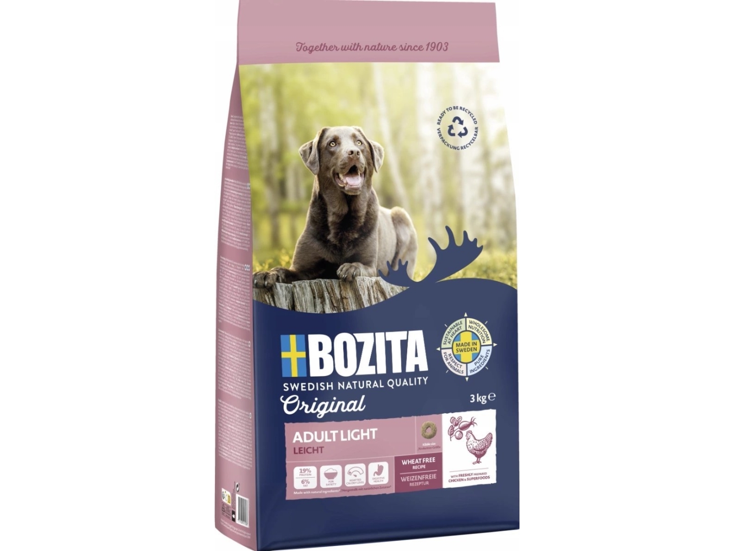 Bozita Original Adult Light 3kg - Bozita  - 7311030417236