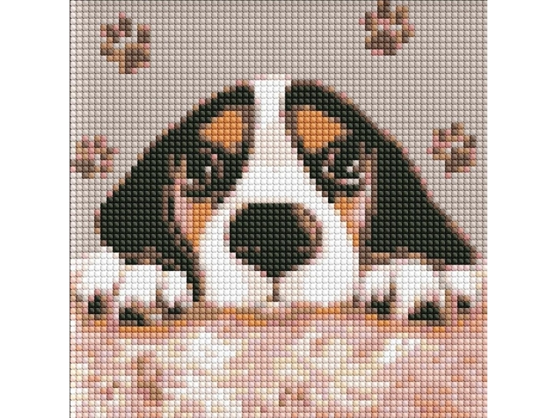 Rammeløs Diamantmosaik Sød Hund Børn - Ideyka  - 4823104358701
