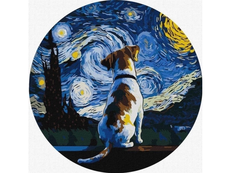 Maleri Efter Tal Hund 26cm - Ideyka  - 4823104360865