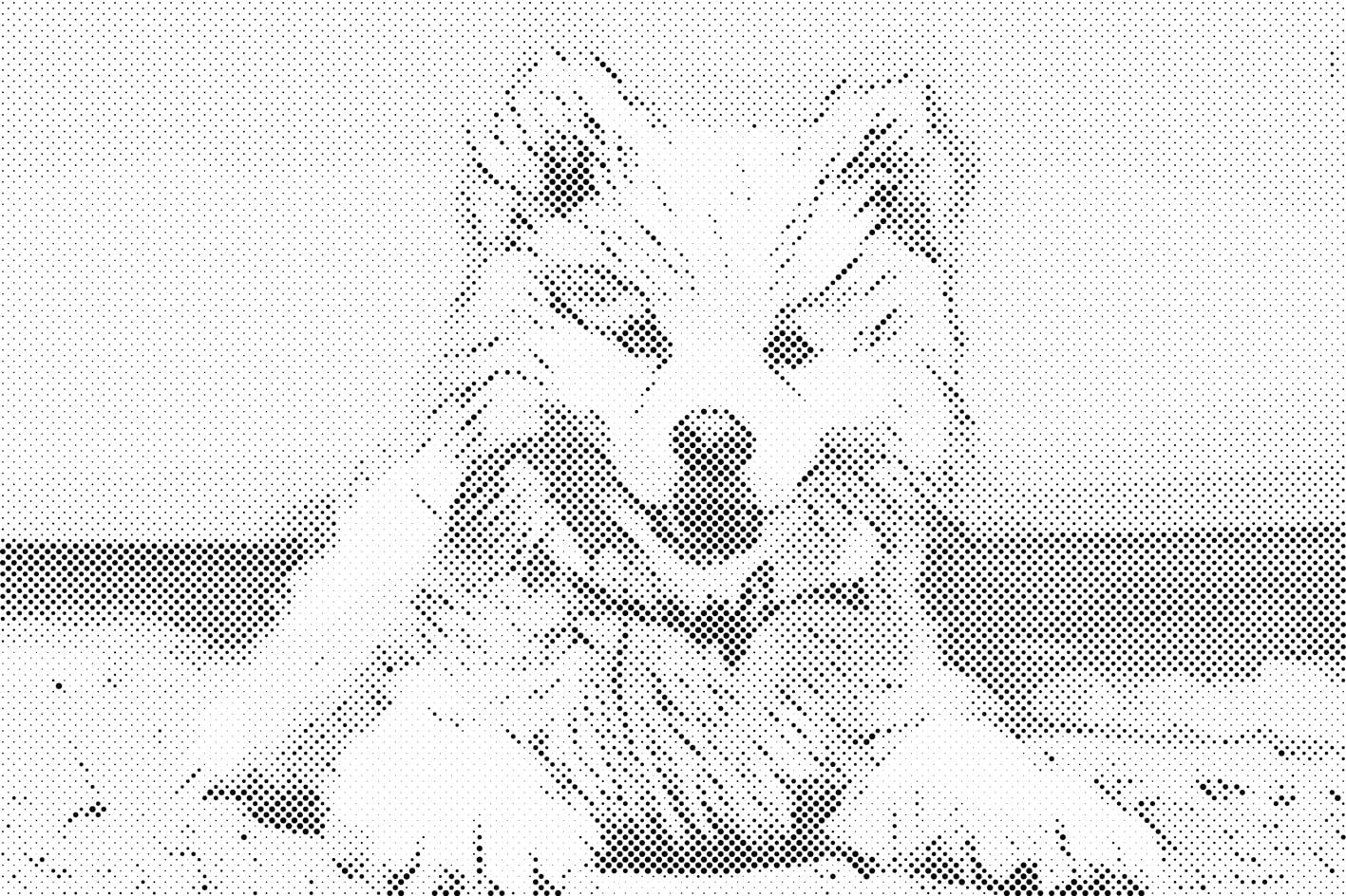 Mal Med Prikker Glad Hund Uden Ramme 120 -