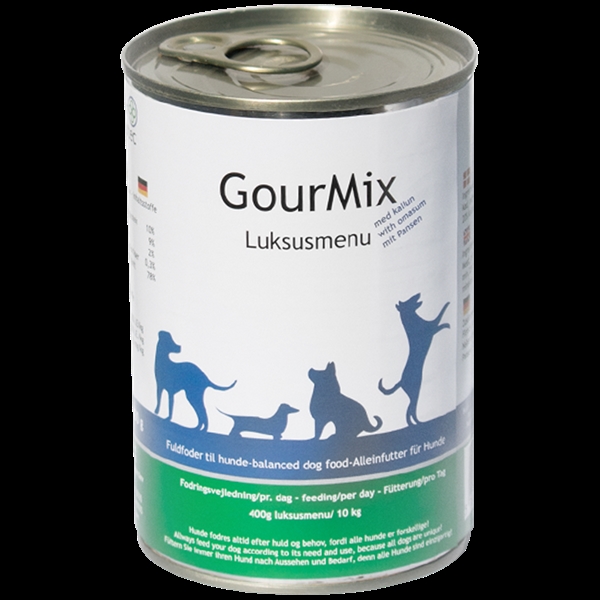 Gourmix Luksus Dåsemad Med Kallun Hund 400g - Vetcur Biotec  - 5704202000824