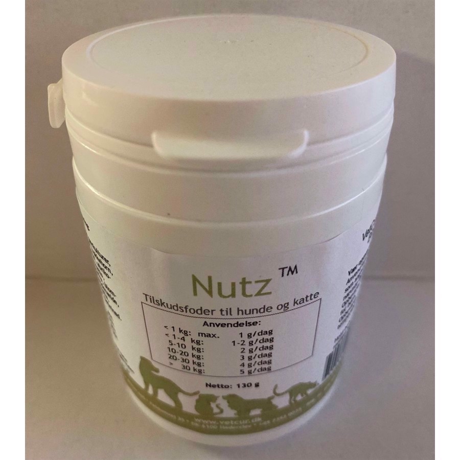Vetcur Nutz Til Hund Kat 130g Pulver - Vetcur Biotec  - 5704202009230