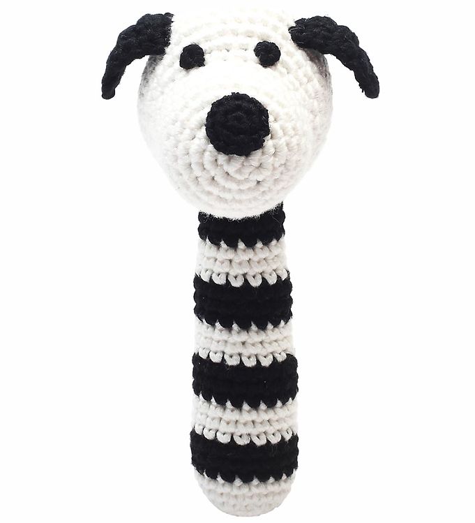 Hvid Naturezoo Rangle Hund Sort - Naturezoo  - 5713194200723