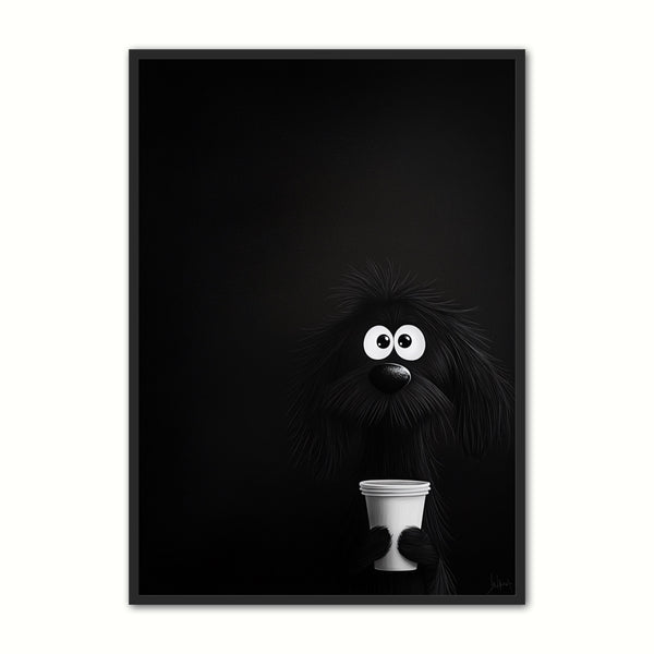 Kaffe Plakat Hund Morgenkaffe - Plakat Portalen