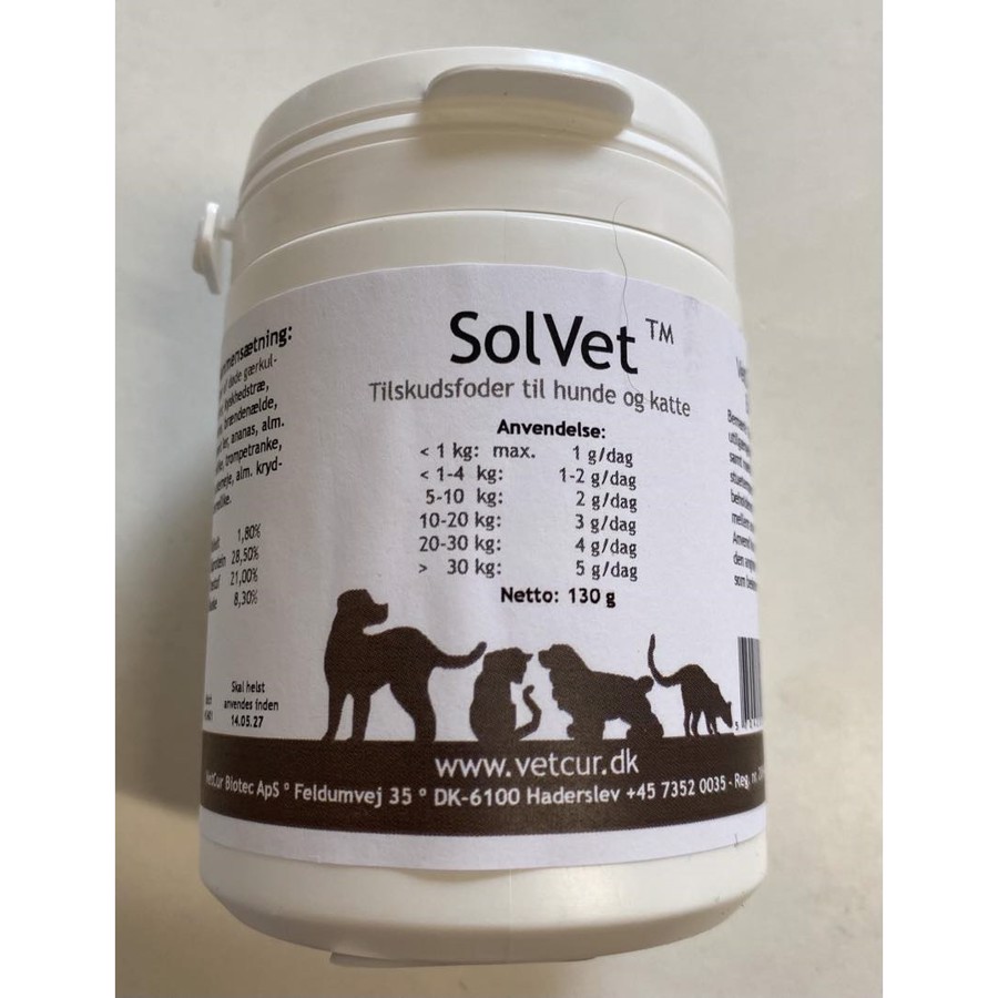 Solvet Til Hund 130g Pulver - Vetcur Biotec  - 5704202001166