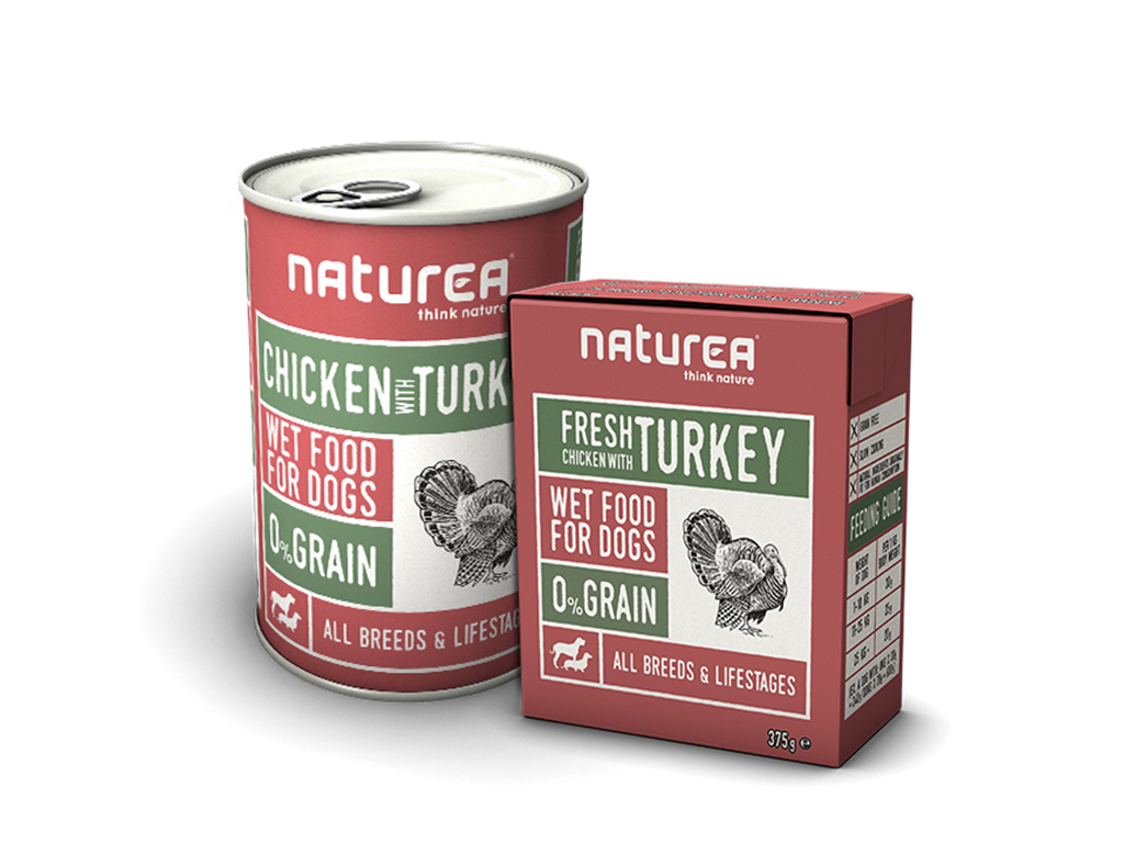 Naturea Naturals Vådfoder 375g Kylling Kalkun Allergivenligt - Naturea